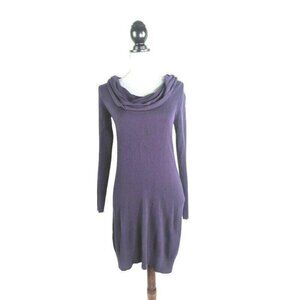 Max Studio Dress Womens S Purple Stretch Knit Body Con Slip On Long Sleeve